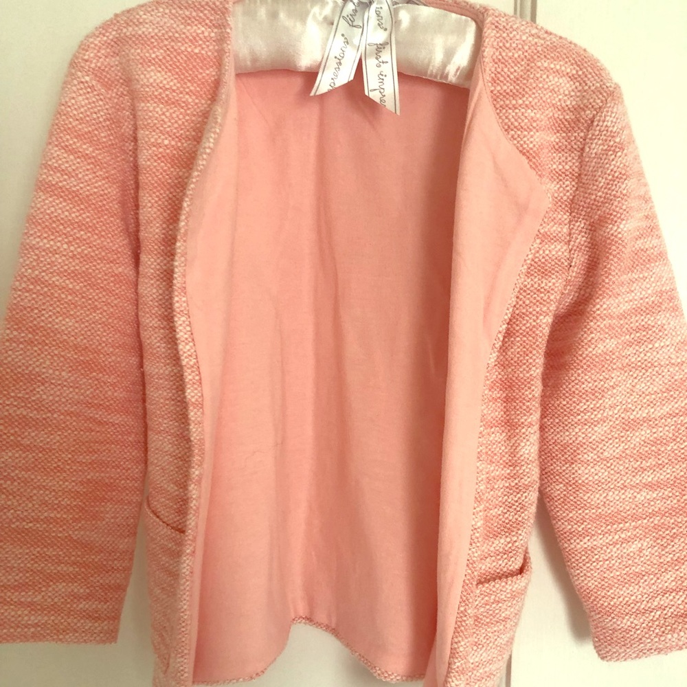 100% cotton adorable 3T pink cardigan